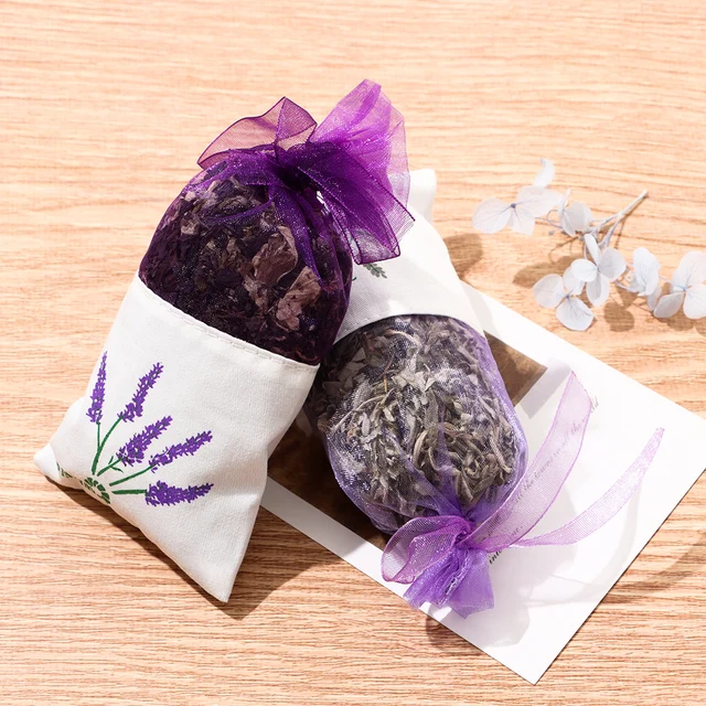 Természetes Száraz Virágok Tasak Illattáska Levegő Frissítés Aromás Menta Rozmaring Jázmin Rózsa Lepke-Biztos Penészálló Ajándék - Image 3
