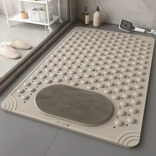 Bathtub Mat Non Slip, Bath Mats for Tub, Shower Mat with Suction Cups  Drainage Holes, Machine Washable, Foot Massage, Exfoliating