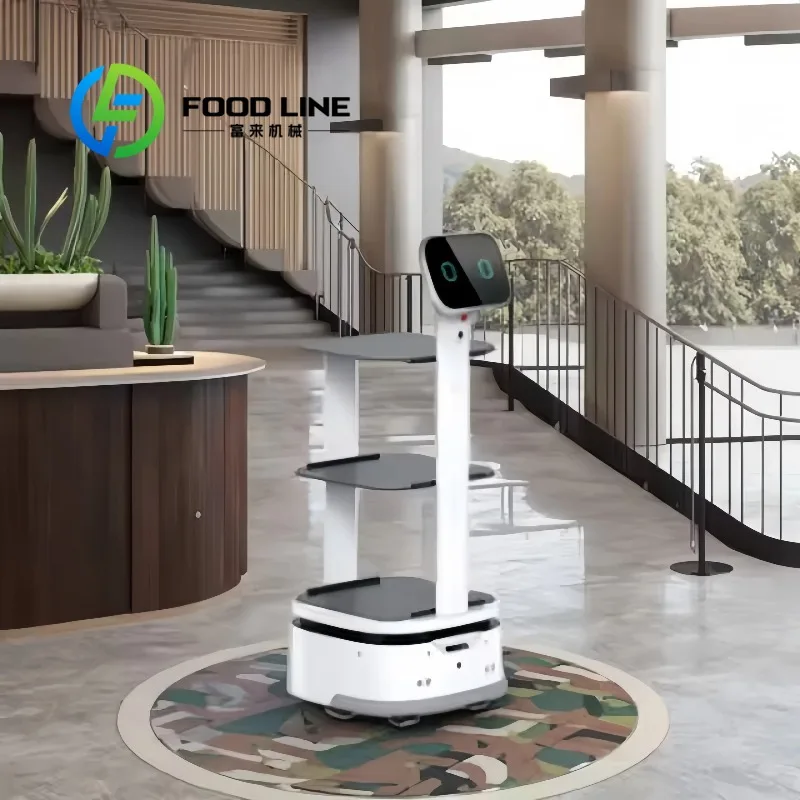Robot intelligente personalizzato per il servizio del cameriere della reception di benvenuto dell'hotel del robot di consegna del cibo - immagine 2