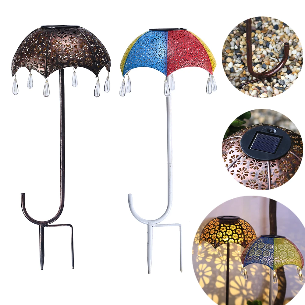 Solar Garden Lights Outdoor Ip65 Umbrella Art Lights Waterproof Solar