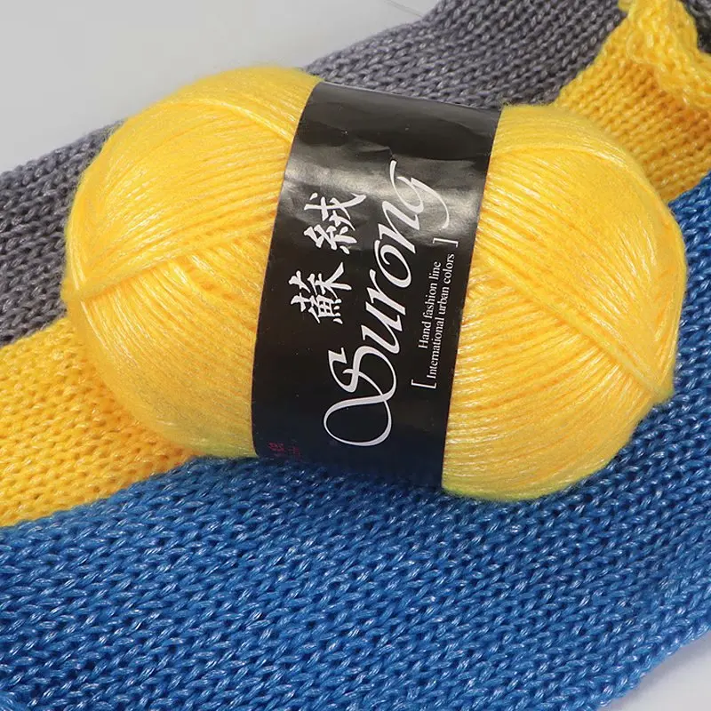 1Pc 100g Metallic Hand knitting Yarn Crocheting silk acrylic Yarn to knit sweater blanket hat line Crocheting bag slipper Thread 3