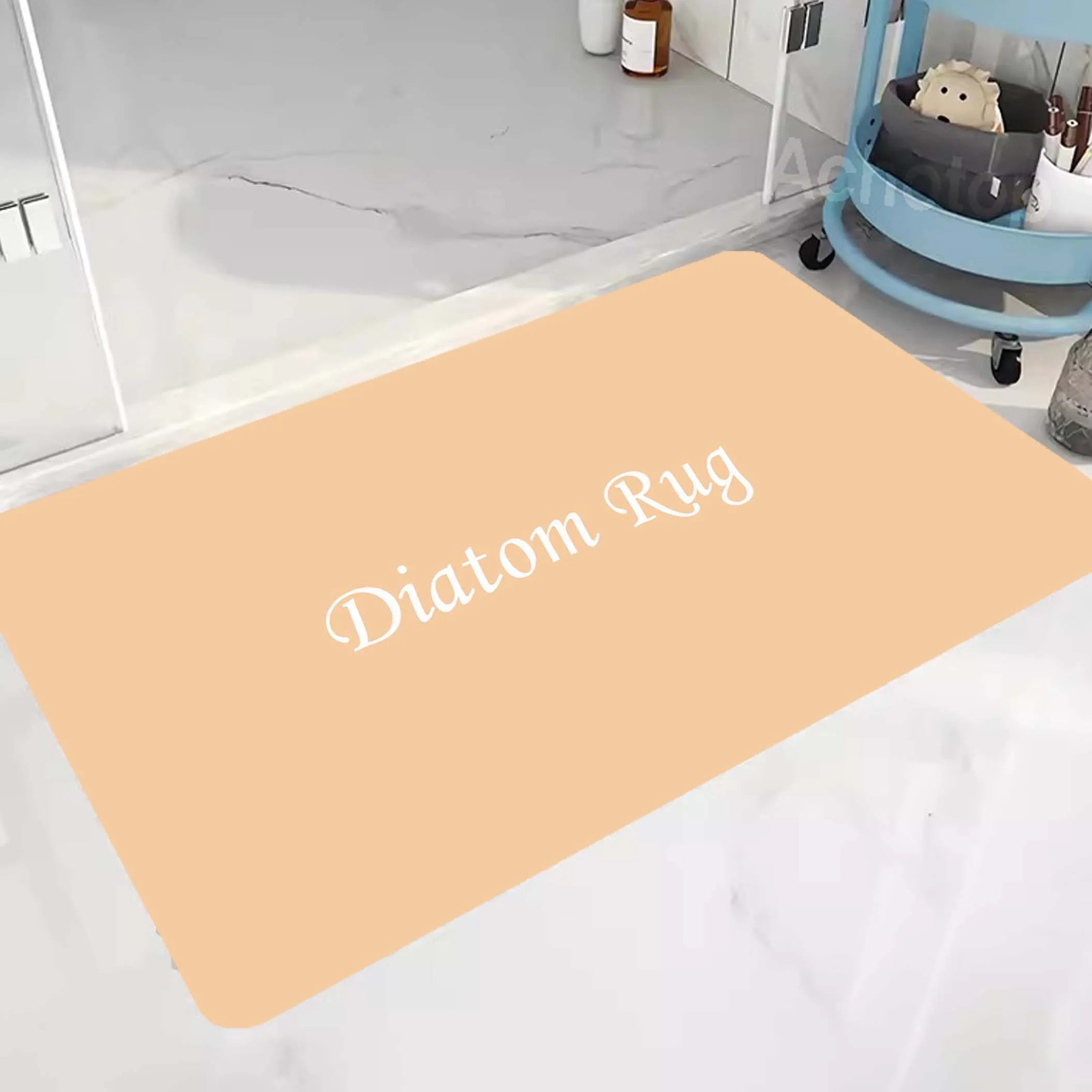 

High-quality Solid Color English Letters French Style Living Room Carpet Absorbent Non-slip Diatom Floor Mat Doormat 90x40cm