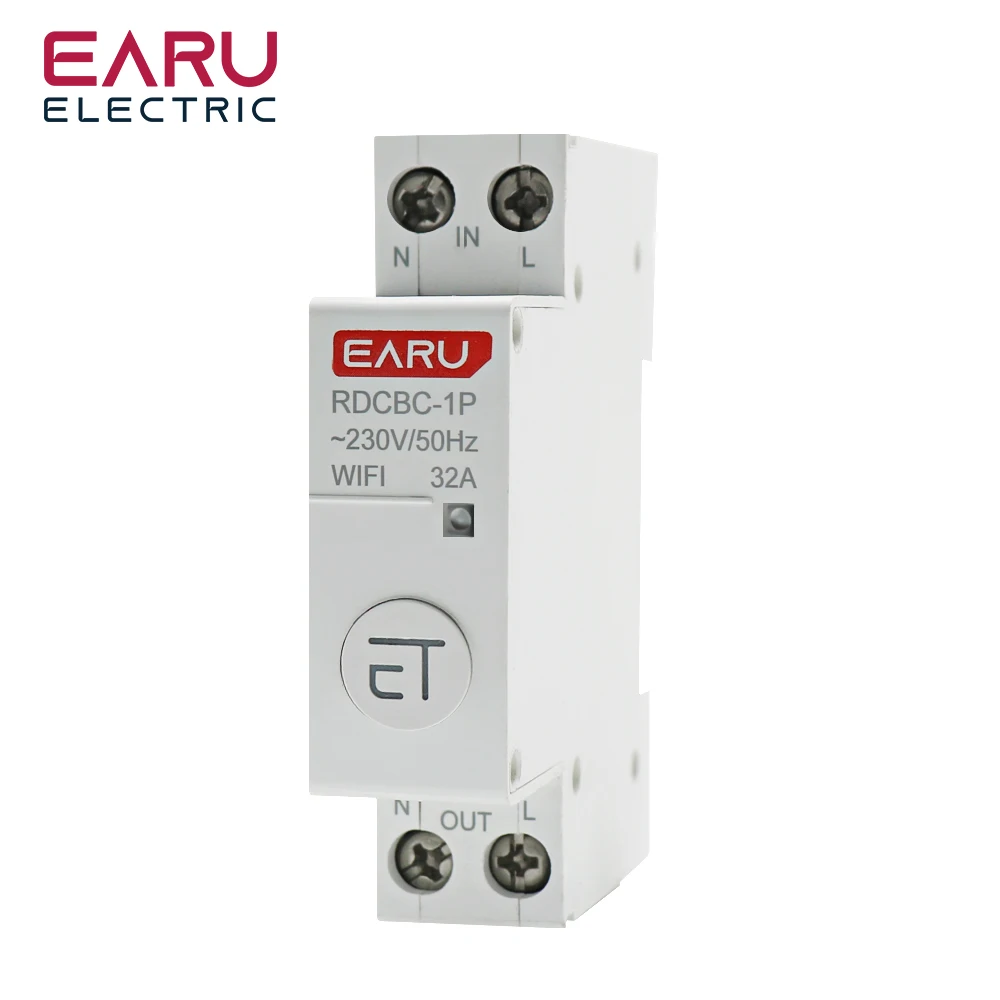 1P+N Din Rail WIFI Circuit Breaker Smart Timer Switch Relay Remote Control By e