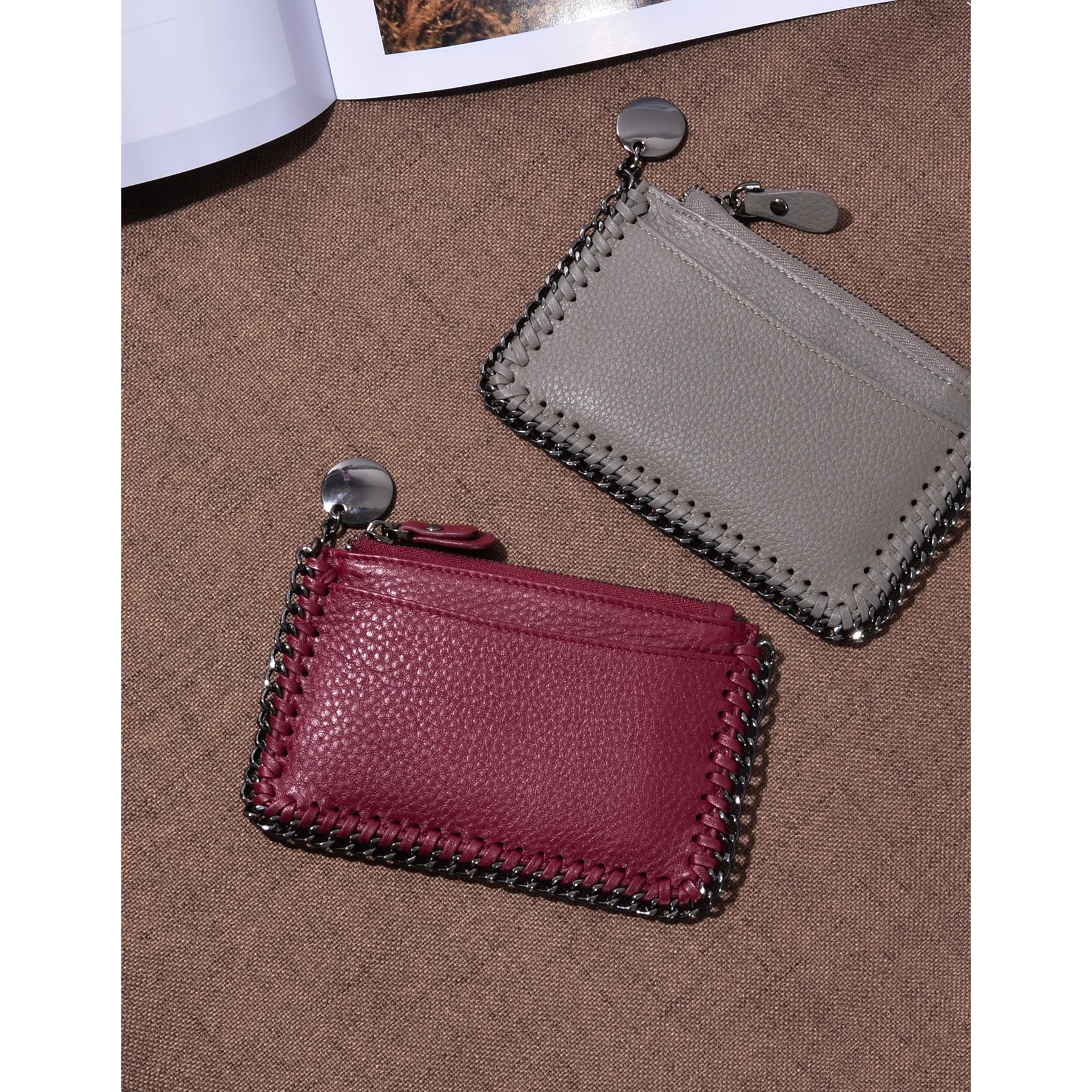 Pu Leather Purse Casual Card Wallet Small Cute ID Holder Fashion Clutch Bag Cute Wallet Purse Mini Card Holder