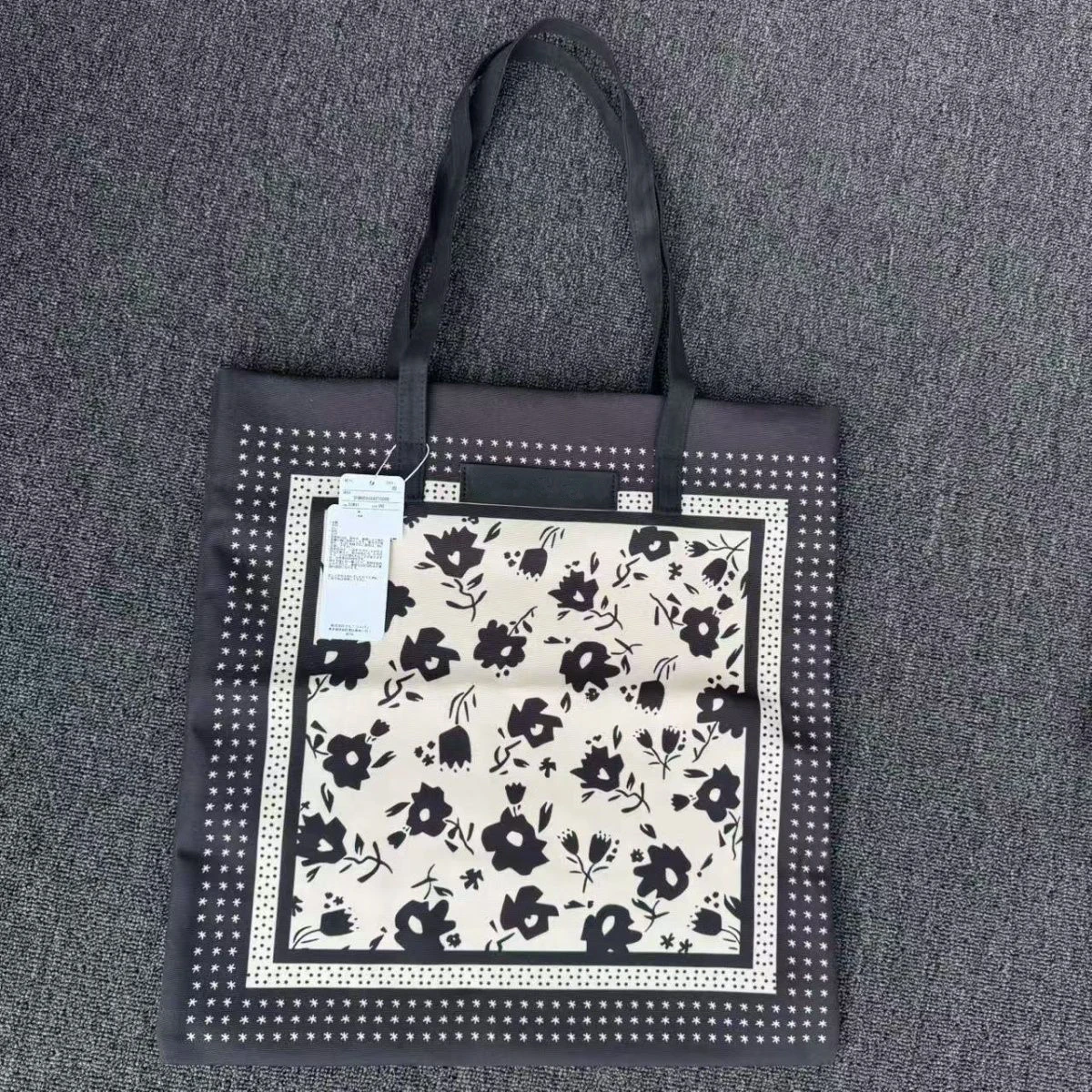 새로운 일본식 대형 캔버스 토트 백 여성 손으로 그린 ??자카드 숄더백 에코 쇼핑백 학생 핸드백