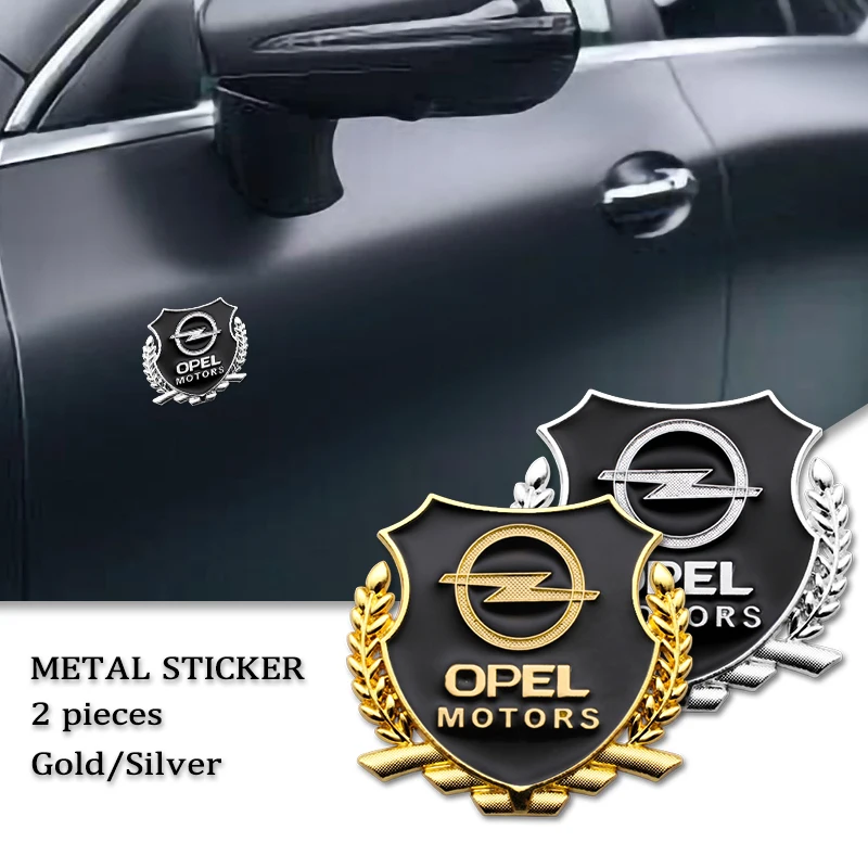 

3D Metal Auto Emblem Stickers Car Body Decoration Decals Accessories For Opel Astra H G J Insignia Mokka Zafira Corsa Vectra Opc