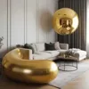 Gold Silver Hanging Inflatable Mirror Balls Chrome Pvc Mirror Spheres For Events Fairs Clubs Show Rooms 3