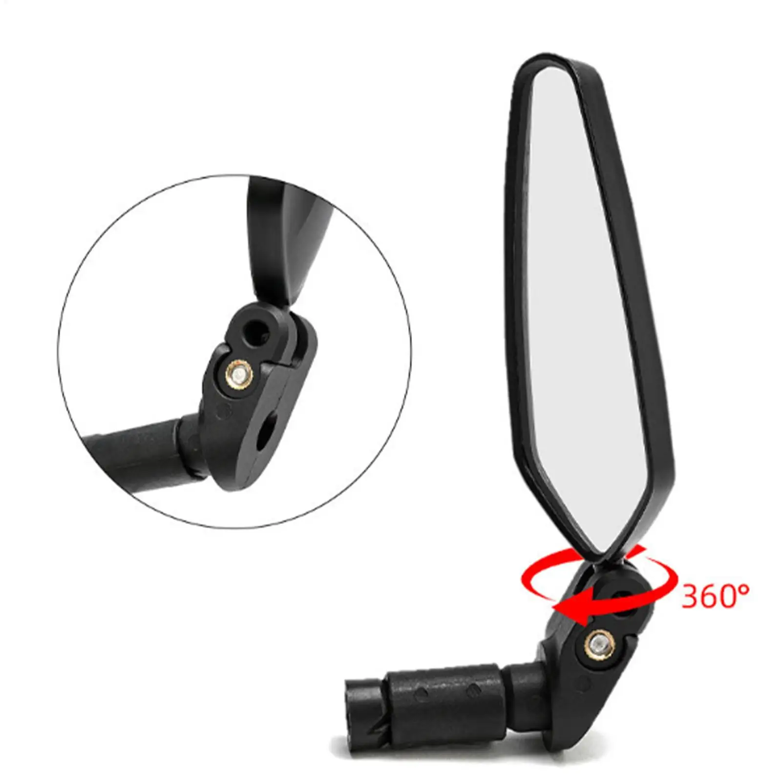 핸들 바 용 자전거 거울 산악 도로 자전거 핸들 바 장착 거울 1 쌍 방진 라이딩 부품 360도 회전 가능