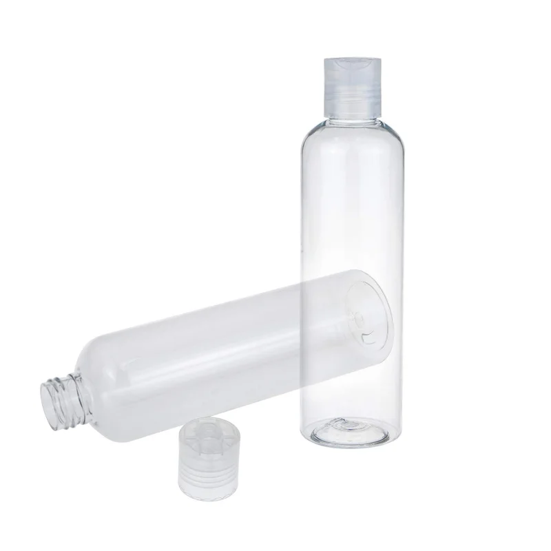 Clear Plastic Travel Bottles with Flip Cap – Portable Containers with Funnel and Labels