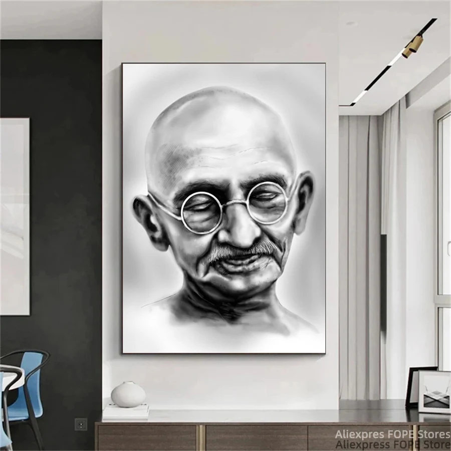 Gandhi posters canvas painting wall art poster and print pictures home