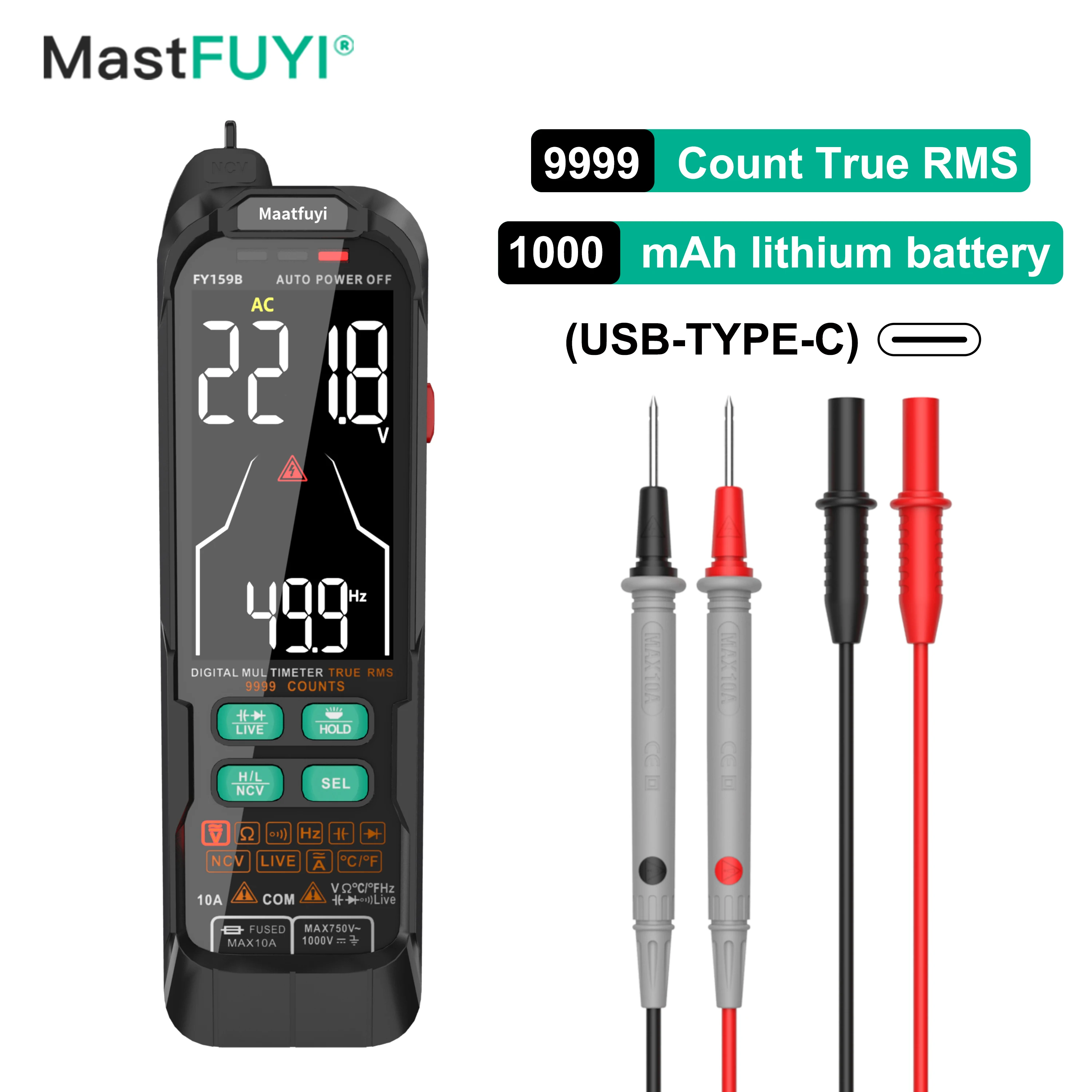 Цифровой мультиметр MASTFUYI с большим экраном
