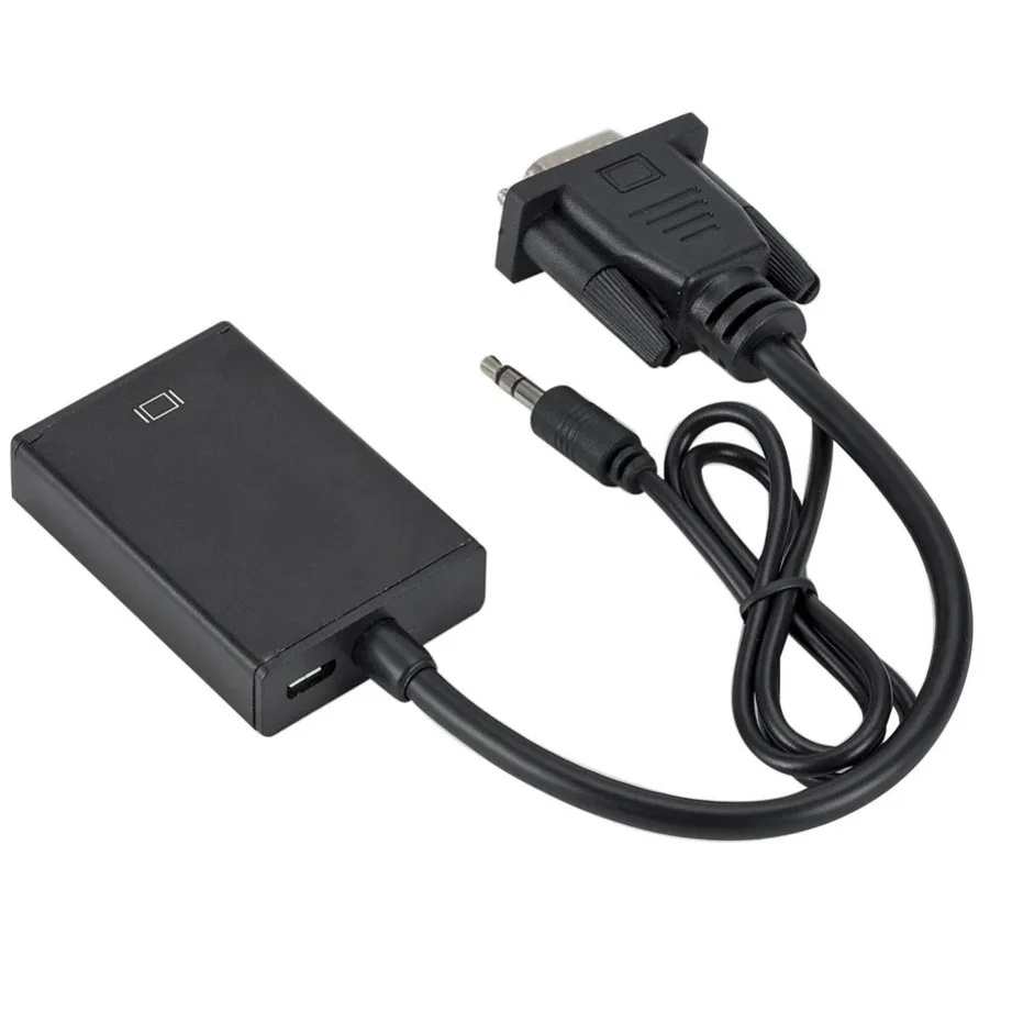 1080P VGA to HDMI-compatible Converter Adapter Cable With 3.5Mm Audio Cable For PC Laptop To HDTV Projector vga to hdmi converter