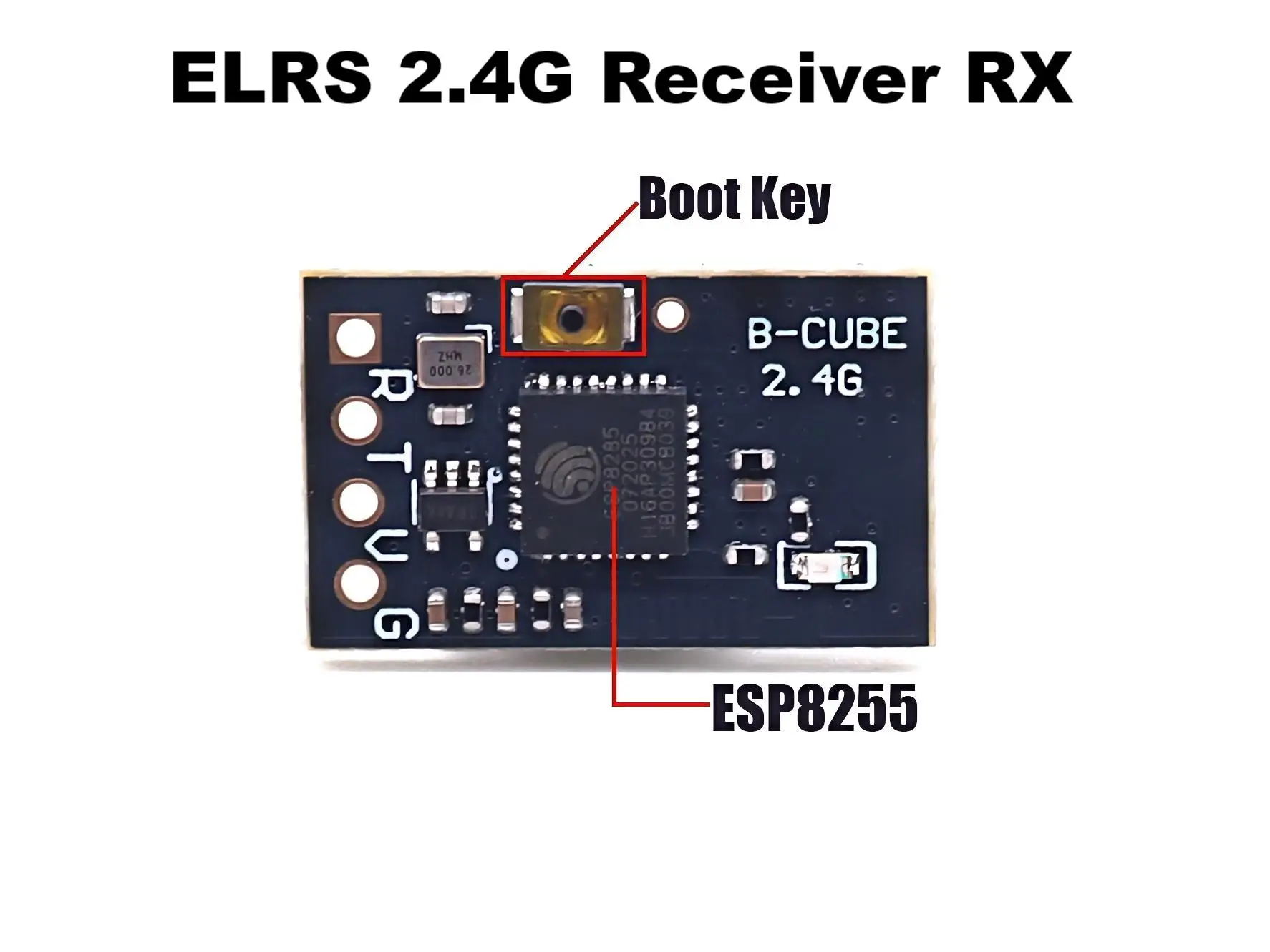 Récepteur ELRS 2.4G NANO 100mW pour radiocommande - B-CUBE