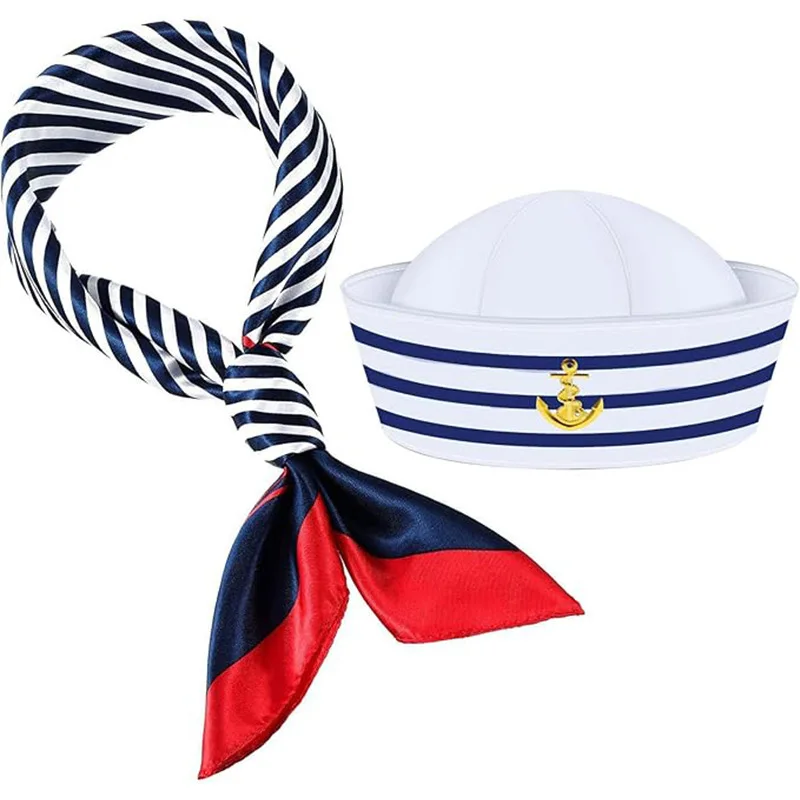Unisex Adult and Children Kawai Navy Hat for Halloween Costume
