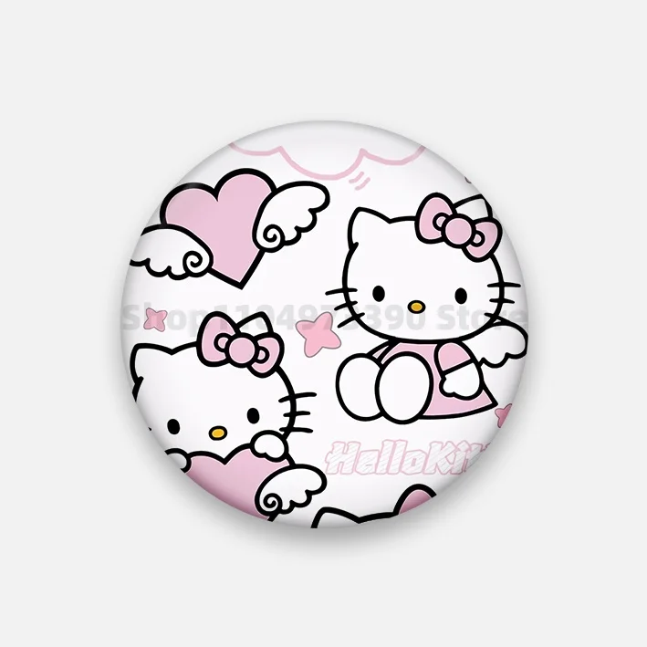 かわいいシナモロールハローキティメタルピンクロミマイメロディコスプレ衣装小道具バッジブリキラウンド漫画手作りブローチギフト