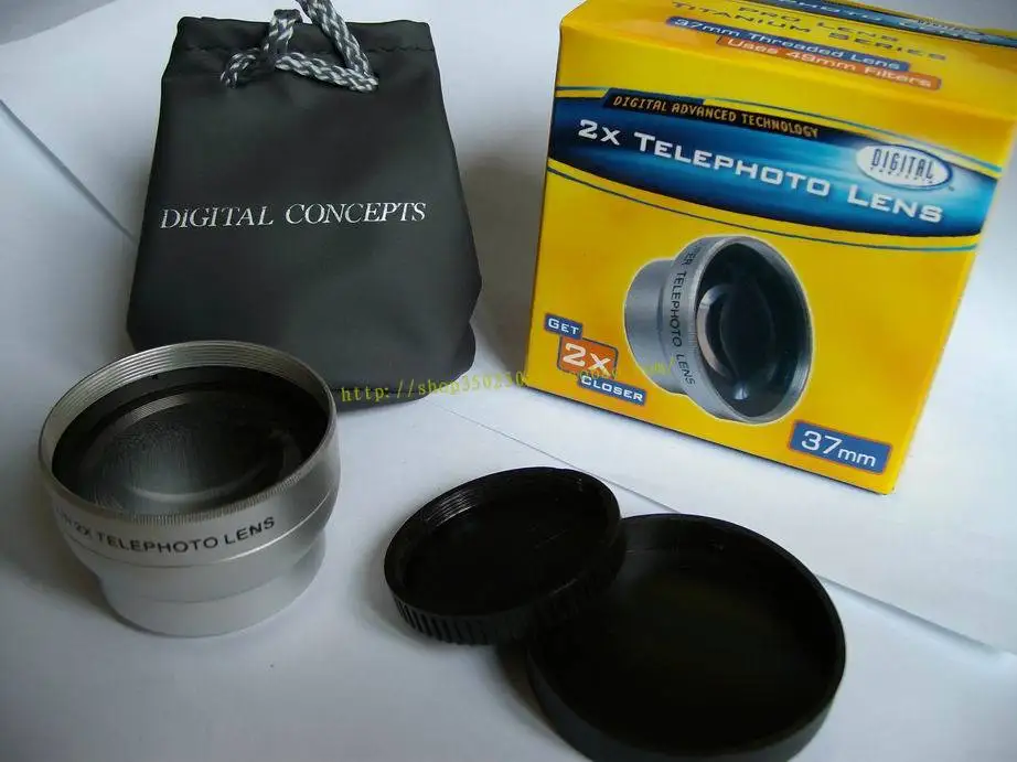 Ingrandimento Dell'Obiettivo Teleobiettivo 2.0X37Mm Per Fotocamera Digitale Canon Nikon Dslr/Slr Da 37Mm