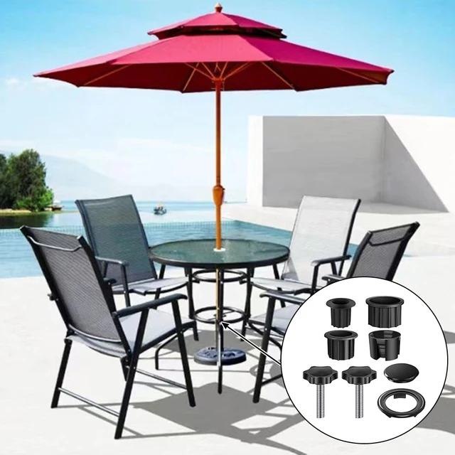 Sun Umbrella Base Bracket Accessories Plastic Pipe Sleeve Fixing Screws