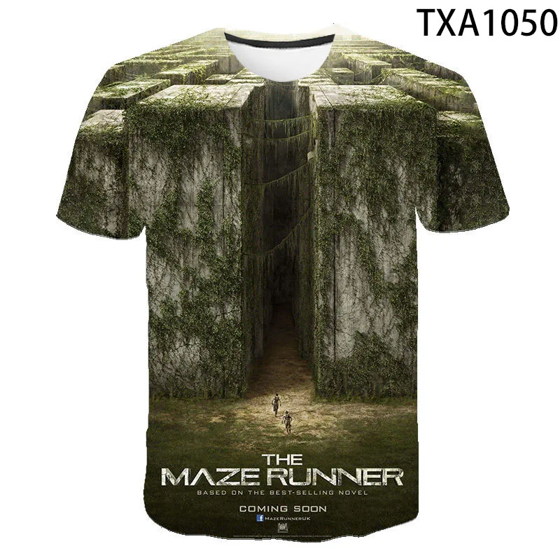 

2020 New Summer The Maze Runner 3D T Shirts Casual Streetwear Boy Girl Kids Fashion Men Women Children Printed T-shirt Tops Tee