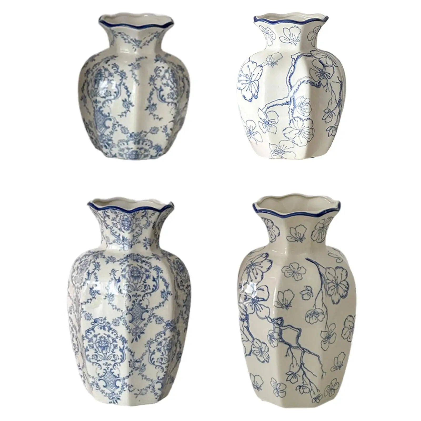 Ceramic Flower Vase Decor Unique Multifunctional Modern Decorative Flower Arrangement for Bedroom Desktop Entryway Table Office