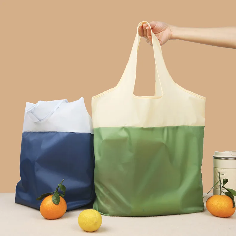 

Recycled Shopping Bag Waterproof Environmental Protection Supermarket Portable Foldable Large Capacity Storage Cloth Grocery Bag