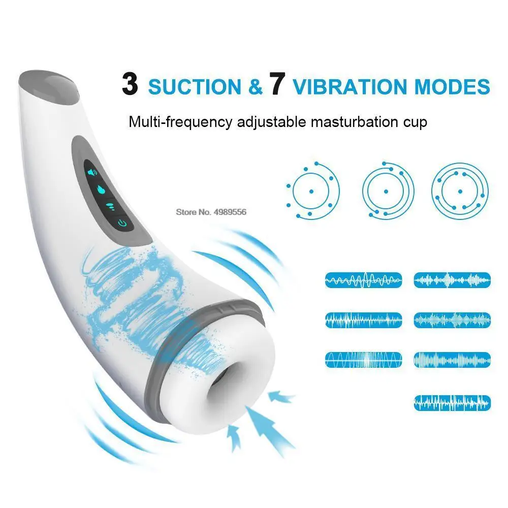 Sucking Masturbation Horn Cup Heating Vibrating hine Blowjob Male Pussy Sex Toys for_voghion.com