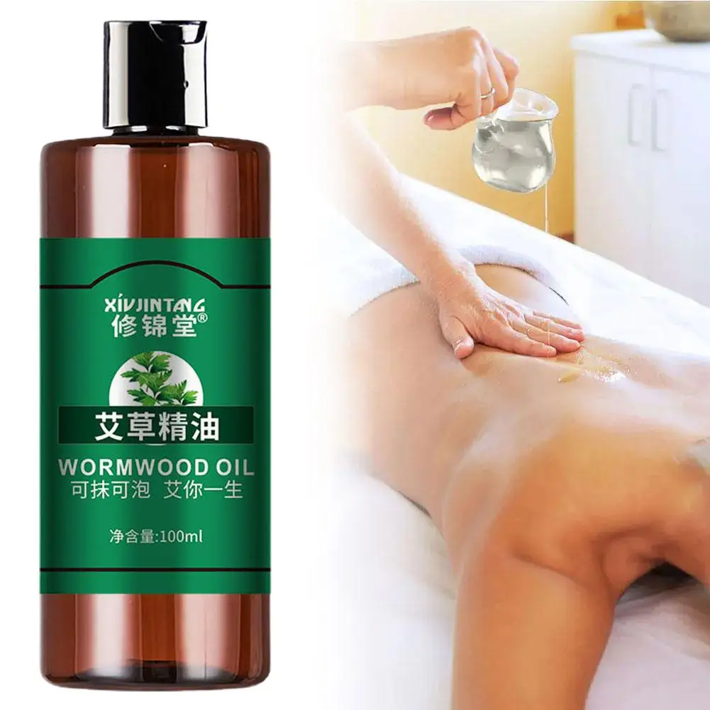 Wormwood Plant Essential Oil Cupping Massager Oils Oil Therapy SPA Massage Body Scrape Herbal Body Massage Oils Chinese C2E5