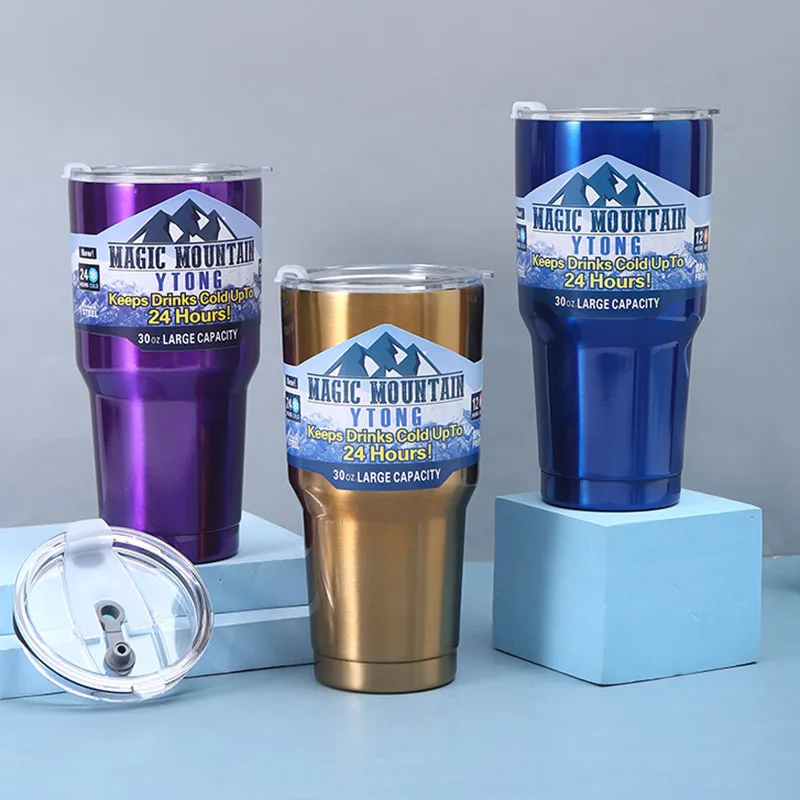 

Water Cup Double Wall Vacuum with Lid Thermos Bottle 304 Stainless Steel Water Bottle Tea Coffee Cup Tumbler Travel Mug Car Use