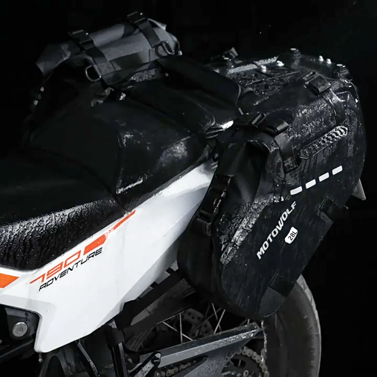 2pcs Motorcycle Saddlebag Waterproof Motor Side Bag Shoulder