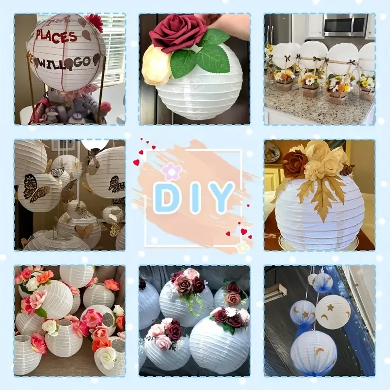 Paper Lantern for Wedding Party Decoration Hanging Chinese Lantern for Festival Theme No Need for Electricity Outdoor Decoration