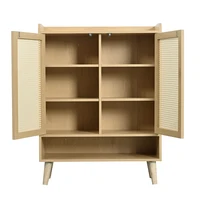 KOMHTOM Natural Rattan Shoe chest of drawers