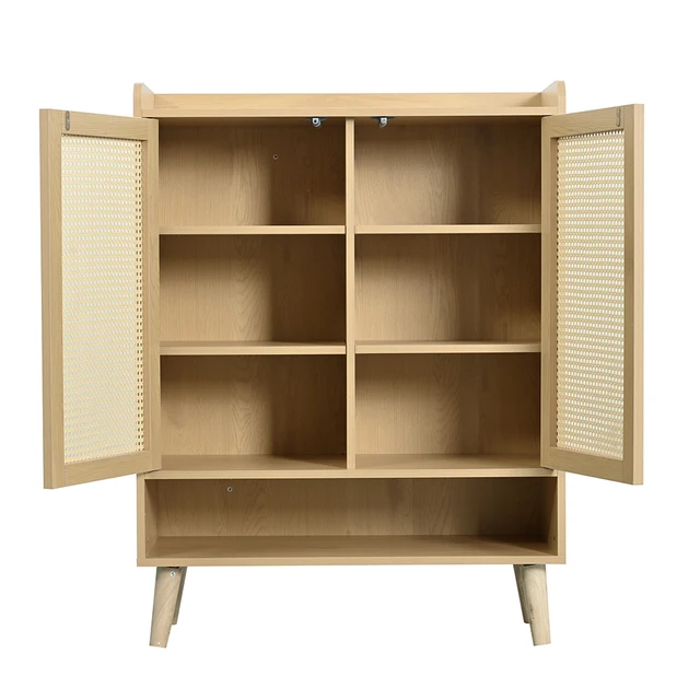 KOMHTOM Natural Rattan Shoe chest of drawers