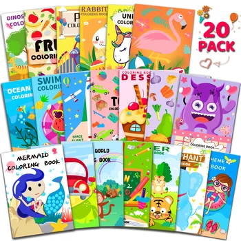 20-Pack Mini Coloring Books with 20 Crayons 1