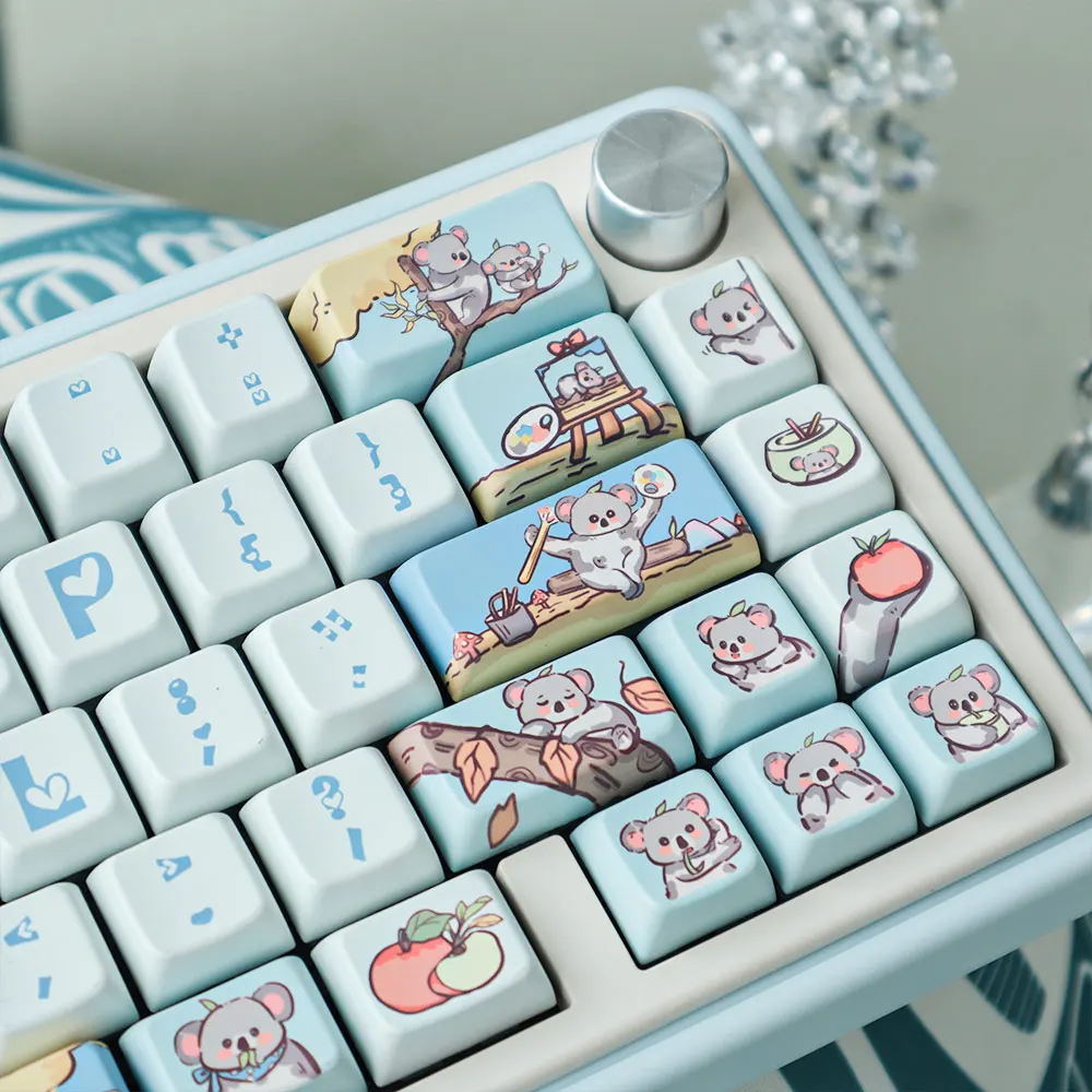 

74/151Keys Koala Daily Theme Keycap Cherry Profile Dye Sublimation For Cherry MX Switches Mechanical Keyboard MDA keycap custom
