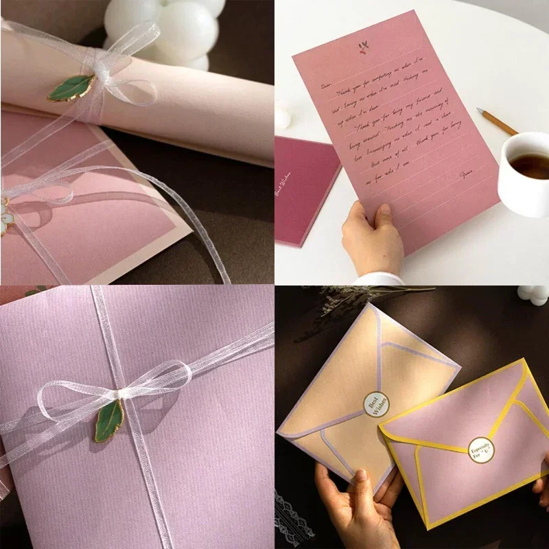 Kawaii Flowers Envelopes Letter Pads Set 12pc Wedding Party Invitations Cards Cover Envelopes with Stickers for Party Christmas kraft paper envelopes,mailing envelopes,mini envelopes,window envelopes,seed storage envelopes