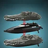 2.4G RC Boat Ship Toy Simulation Crocodile Head  Remote Control Joke Alligator Decoy Electric Toys Summer Water Spoof Toys Gift 3