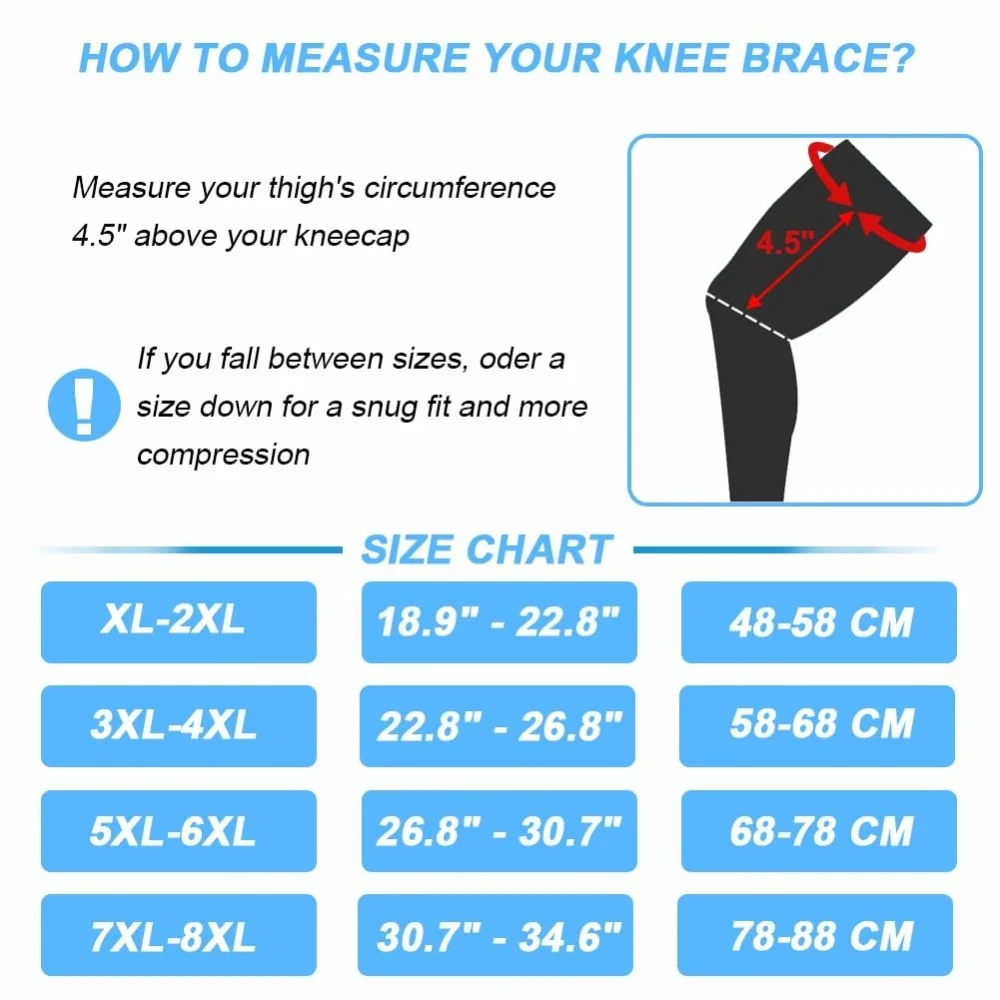 Plus Size Knee Pad Brace 1PC Extra Large Adjustable Knee Support With Side Stabilizers For Arthritis Meniscus Tear Sports Injury knee pad,knee support,knee brace,knee wraps