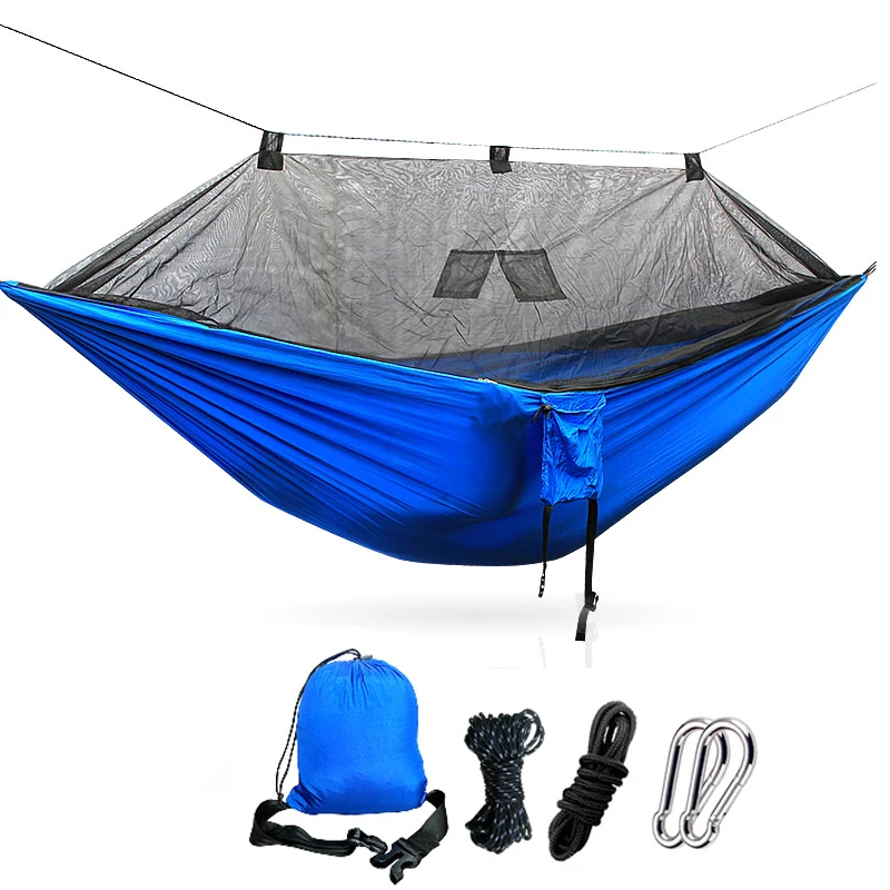 Outdoor Automatic Quick Open Mosquito Net Hammock Tent With Waterproof Canopy Awning Set Hammock Portable Pop-Up Portable Camp 