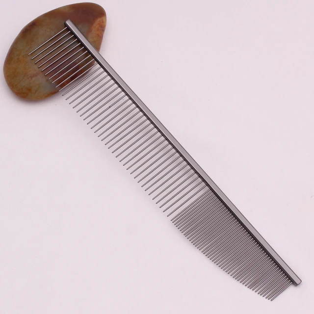 Copper Dog Grooming Combs Pet Boundary Knot Massage Tools Professional Salon Cat Hair Cleaning Crescent High Low Teeth 7816# 6