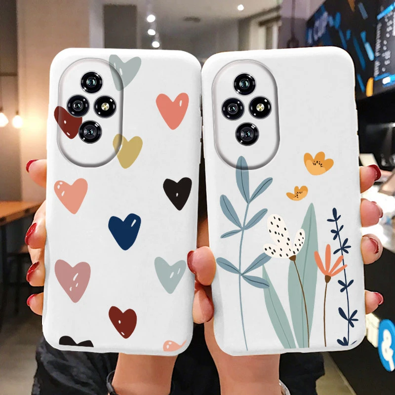 Beautiful Floral Heart and Leopard Print Soft Silicone Matte Protective Case