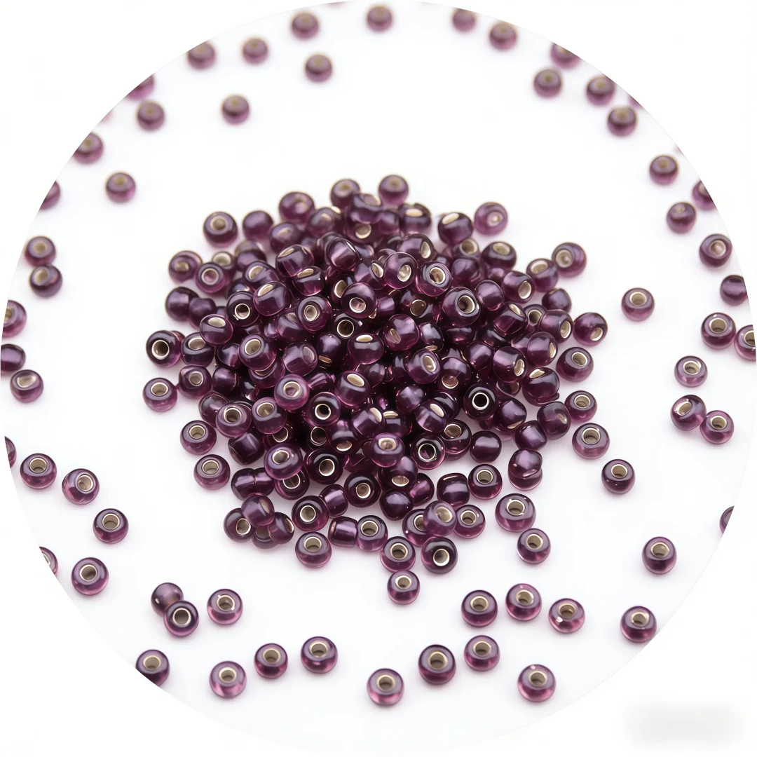 High-Quality Silver Core Glass Rice Beads for Handmade DIY Projects