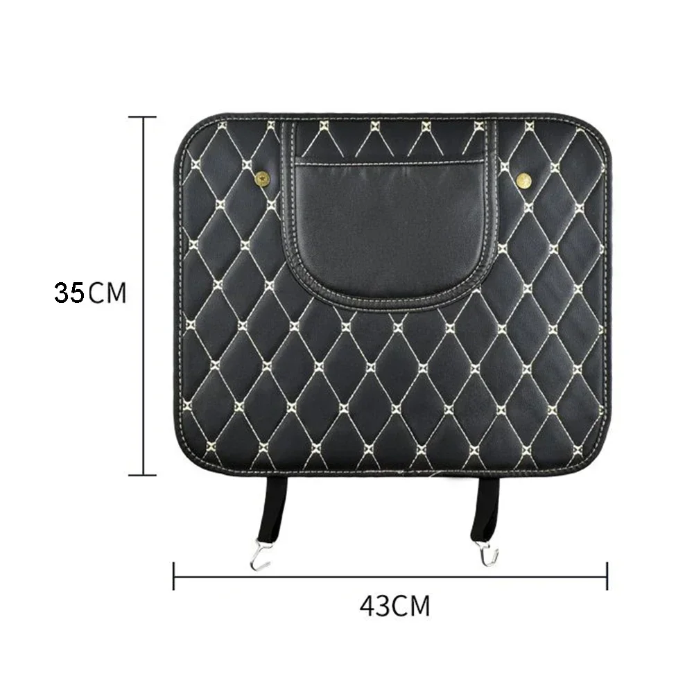 Car Seat Protector Car Seat Back Anti Kick Pad Leather Interior Anti Scratch Protector Cover Seat-Back Protective Pads Waterproof Accessory