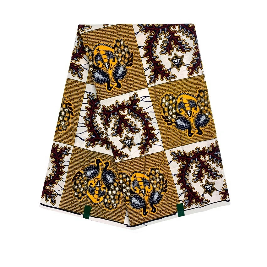 

2022 High Quality 100% Cotton Nigerian Ankara Guaranteed Veritable Real Tissus Wax Pagne African Wax Prints Fabric For Wedding