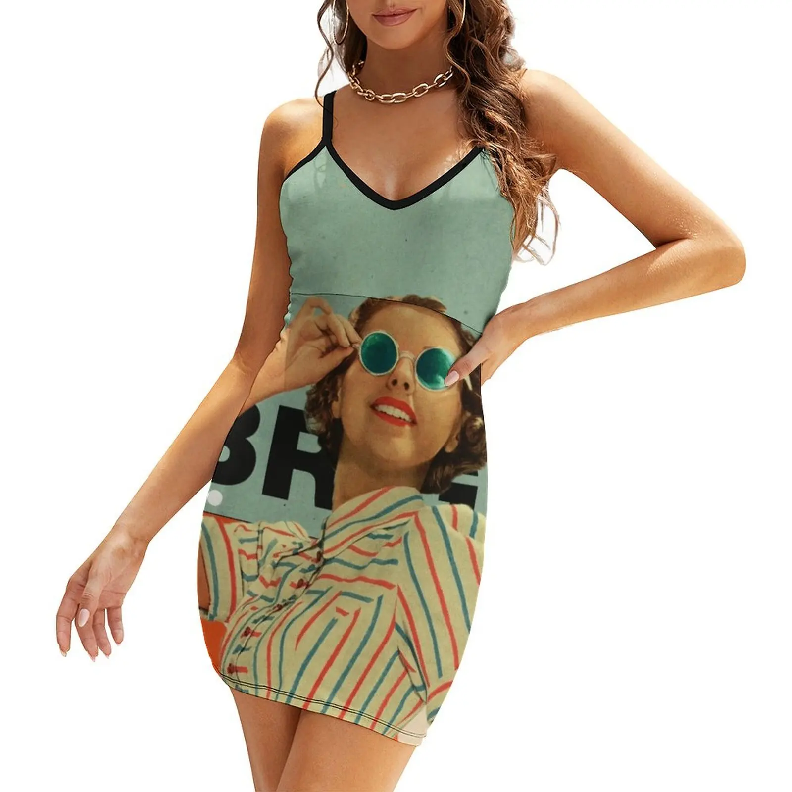 

Bright Cinnamon Sling Dress women's summer dress 2024 women's summer jumpsuit