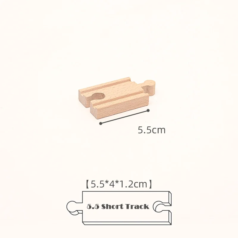 Wooden Railway Train Track Toys - Beech Wood Track Accessories