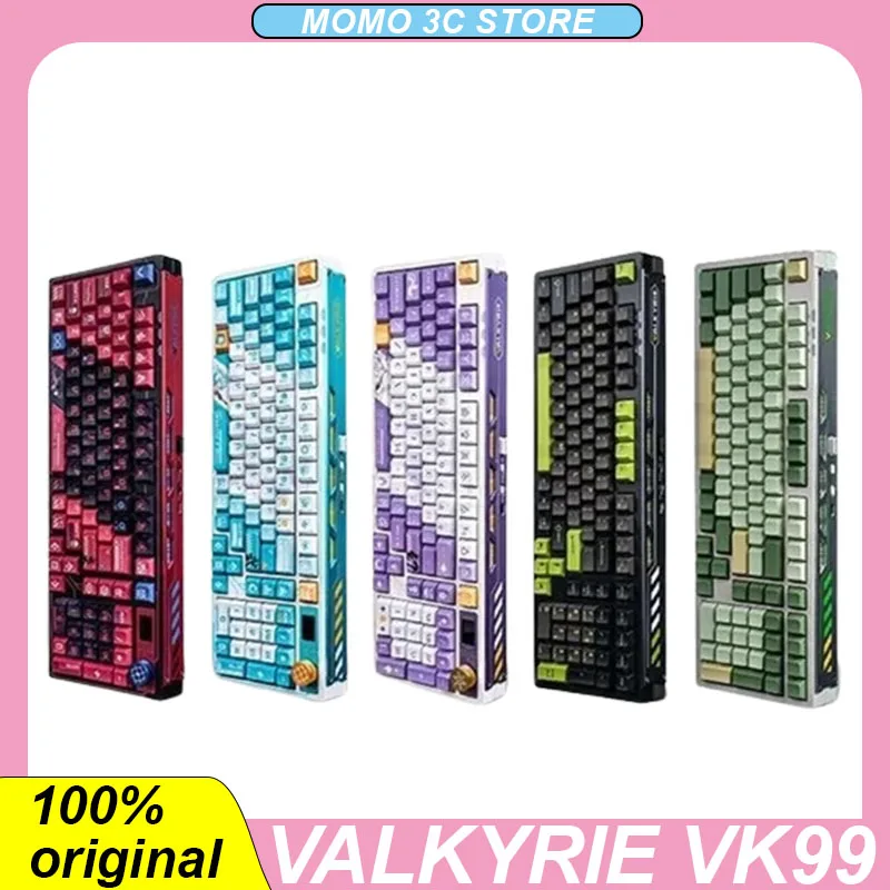 

VALKYRIE VK99 Mechanical Keyboard Wireless Bluetooth Three Mode Hot Swap Gasket RGB PBT Keycaps TFT Color Screen Gaming E-sports