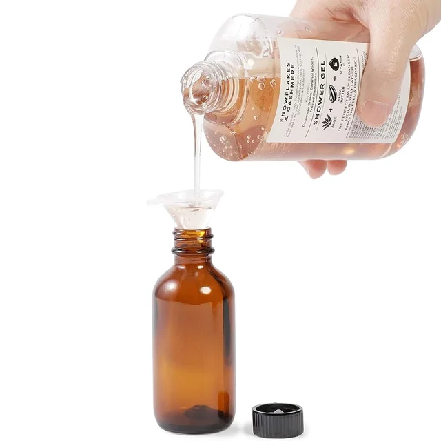 바닐라 추출물과 에센셜 오일을 보관하고 보호하는 데 이상적인 앰버 보스턴 원형 유리병