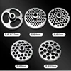 Meat grinder blade accessories universal 32 type blade head set round blade grate stainless steel orifice plate discharge plate 1