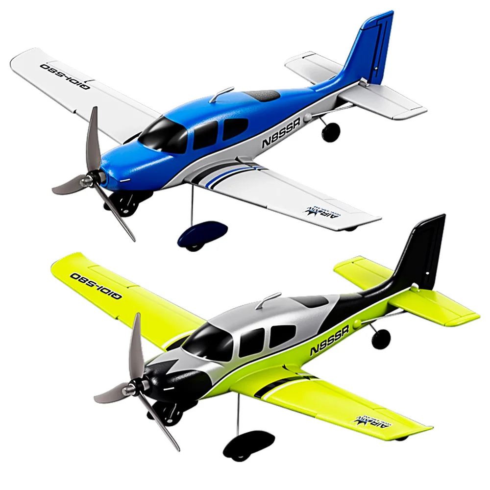 9IMOD RC 비행기 580 SR22 브러시리스 4채널 EPP 비행기 자동 균형 조정 30분 비행 시간 1000mAh 제어 글라이딩 항공기