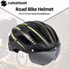 Sunrimoon integrierter Fahrrad helm mit Magnet brille Rennrad helm Leichter atmungsaktiver Rennrad helm für Herren