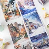 Mr Paper,3 rolls/bag earthly dynasty series washi long loop tape washi tape set colourful tape sticker office supplies 2